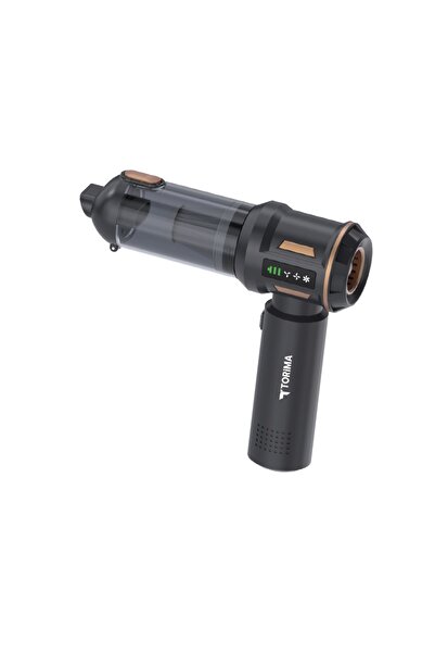 Torima مكنسة كهربائية سوداء LT-100 4 في 1 - جهاز تنظيف محمول متعدد الأغراض