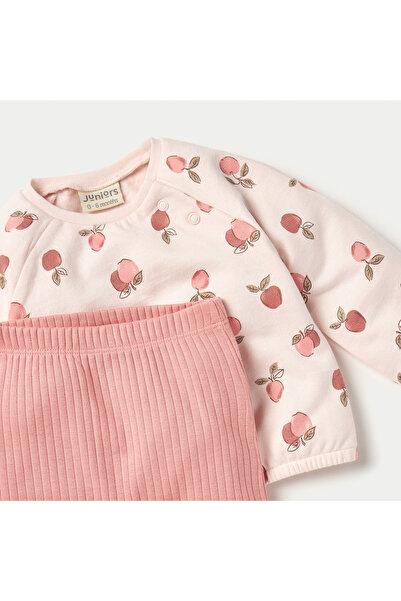 Juniors All-Over Apple Print Top and Pyjama Set