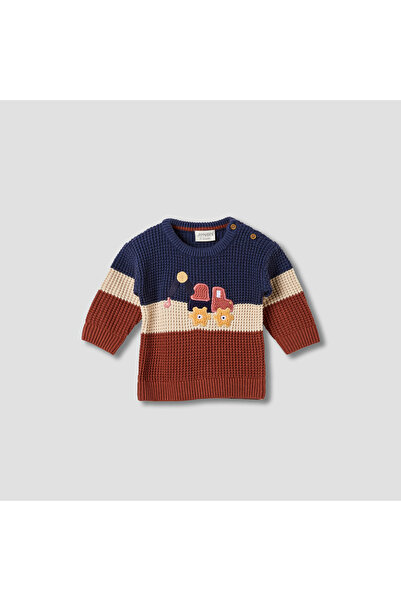 Juniors Embroidered Sweater with Long Sleeves