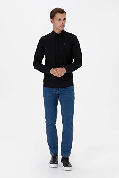 U.S. Polo Assn. Nova025K U.S Polo Assn. Erkek Uzun Kol Gömlek 2225592 Siyah