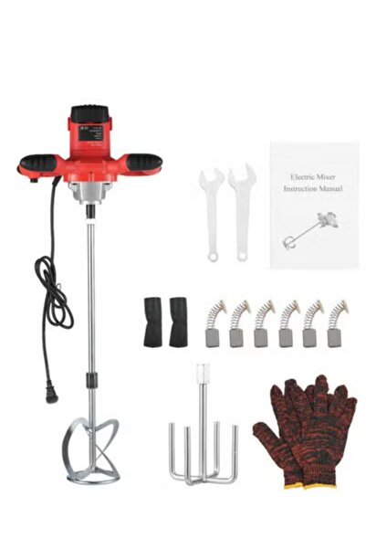 VICTGOAL خلاطة أسمنت، خلاطة خرسانة كهربائية بقوة 2100 واط مع 6 سرعات، خلاطة طين يدوية للملاط والطلاء والجص