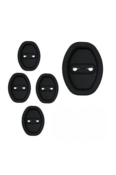 MACVI ® Set of 4 Silicone Caps for Car Door Locks, Protection and Decoration, Black