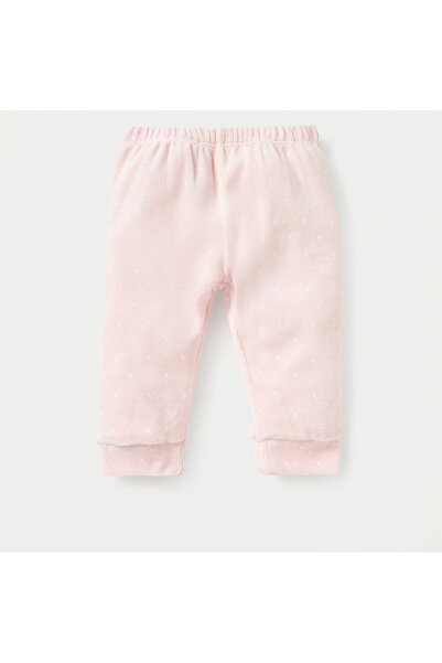 Juniors Teddy and Mouse Applique Long Sleeves Velour Sweatshirt and Pyjama Set