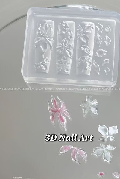 Easy Beauty Nail Art Silikon Kalıp 3D Nail Art Desen Kalıbı, Tırnak Süsleme Desen Charm Tırnak Çarm