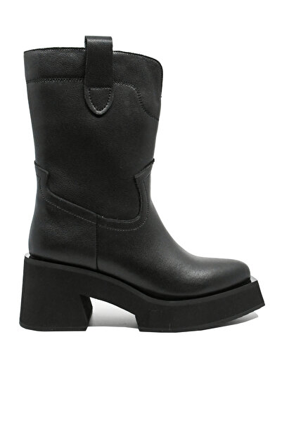 Anna Viotti γυναικείες μπότες με πλατφόρμα και χοντρό τακούνι, μαύρες, Γνήσιο...