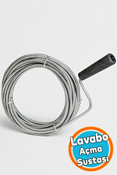 NZB Lavabo Sifon Klozet Gider Açma Teli Tıkanıklık Giderici 5 Metre