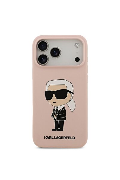 Karl Lagerfeld غطاء سيليكون سائل مع شعار Ikonic NFT لجهاز iPhone 17 Pro Max -...