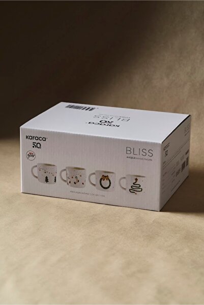 Karaca New Year New Year Bliss 4-Person Coffee Cup Set 100 ml
