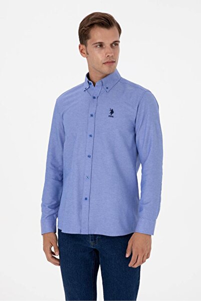 U.S. Polo Assn. Goxreg025K U.S Polo Assn. Erkek Uzun Kol Gömlek 2225434 Royal Blue