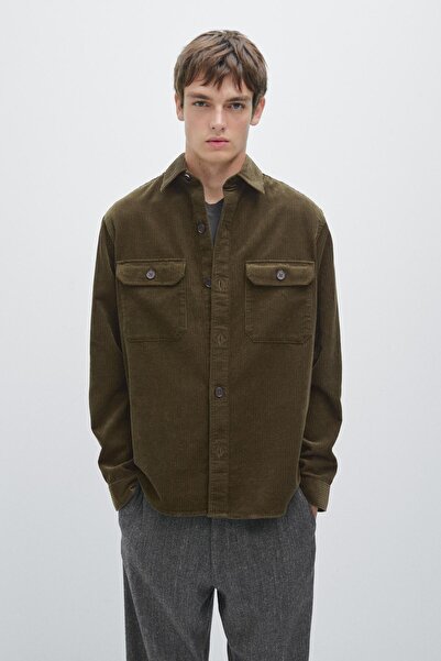 Massimo Dutti Cepli fitilli kadife gömlek ceket