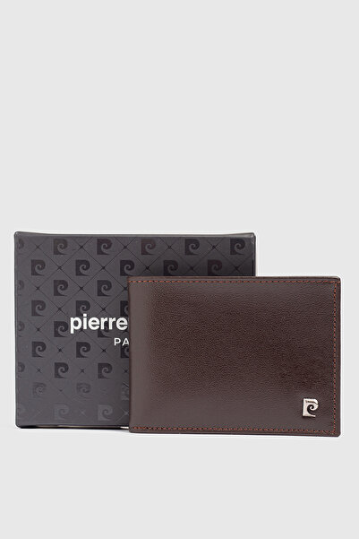 Pierre Cardin 075 Hakiki Deri Erkek Cüzdan Kartlık Analin Kahverengi