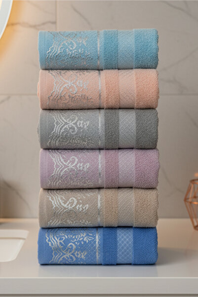 Lorateks نورا 100% قطن 6 قطع 50×90 منشفة |   طقم مناشف |   طقم مناشف |   منشف...