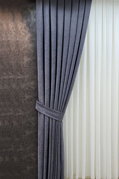 lissehome ستارة خلفية موسو بلون رمادي غامق