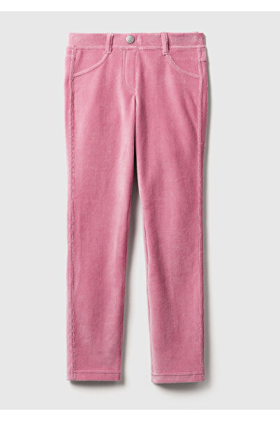 United Colors of Benetton Girl's Dusty Rose Velvet Tights