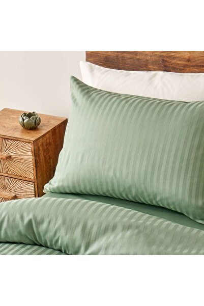 Bella Maison 100% Cotton Satin Matsu Double Duvet Cover Set Green (200X220 cm)