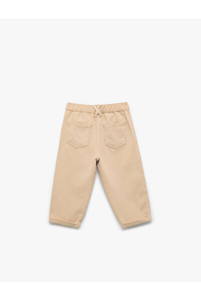 Koton Cotton Folded Leg Elastic Waist Oversized Pants