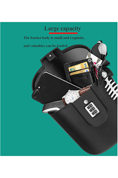 Generic Portable Safe Box - Combination Security Case Lock Box with Code (Black)