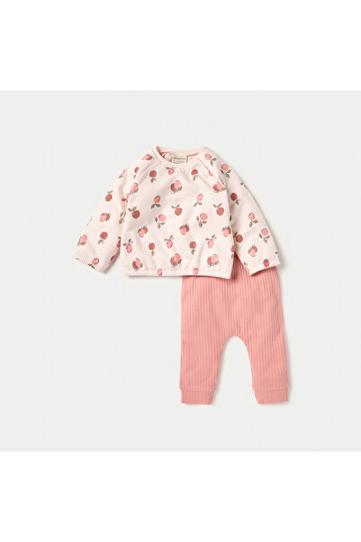 Juniors All-Over Apple Print Top and Pyjama Set