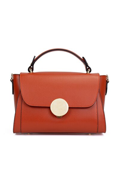 Posete Fagaras Jaime Leather Purse - Brick, 1 compartment, 1 pocket, adjustable strap