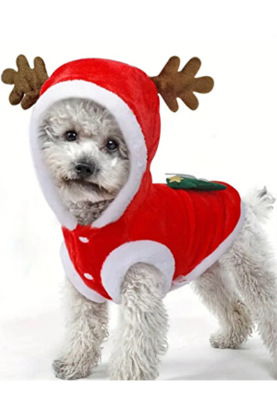 Trade Bazaar Costum de câine de Crăciun cu reni – fleece din poliester K pent...