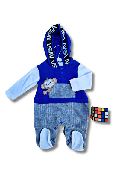 SEDELLO Salopă NASA pentru bebeluși cu mânecă lungă și model ursuleț de pluș, 0-9 luni