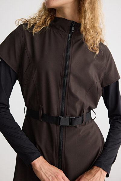 BE BLUE Brown Belt Detail Swimsuit