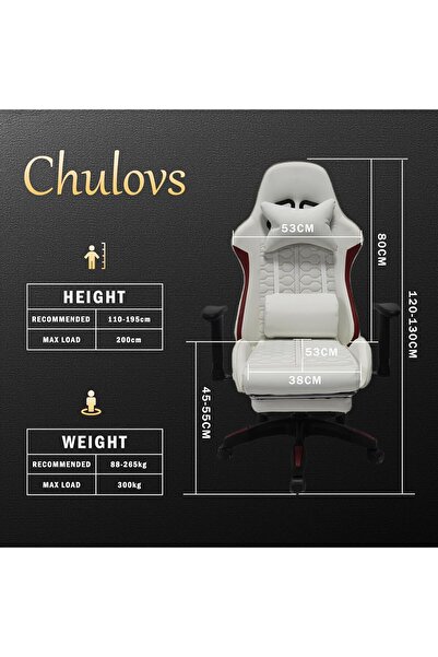 Chulovs Gaming Chair Office Chair High Back Computer Chair Desk Chair RacingAdjustable Swivel Chair