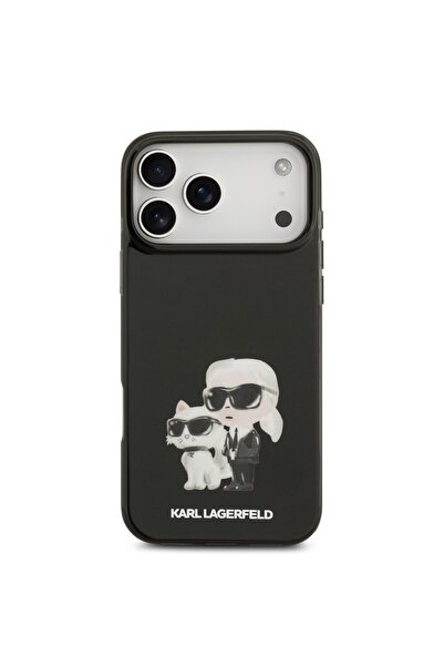 Karl Lagerfeld جراب MagSafe IML مع رؤوس Aquarillel Karl & Choupette لجهاز iPh...