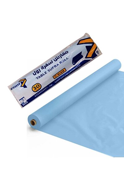 AlsayedP 30 Pcs Blue Sufra Roll Plastic Table Covers 105 x 85 cm Disposable