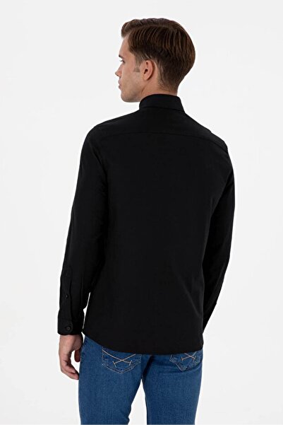 U.S. Polo Assn. Nova025K U.S Polo Assn. Erkek Uzun Kol Gömlek 2225592 Siyah