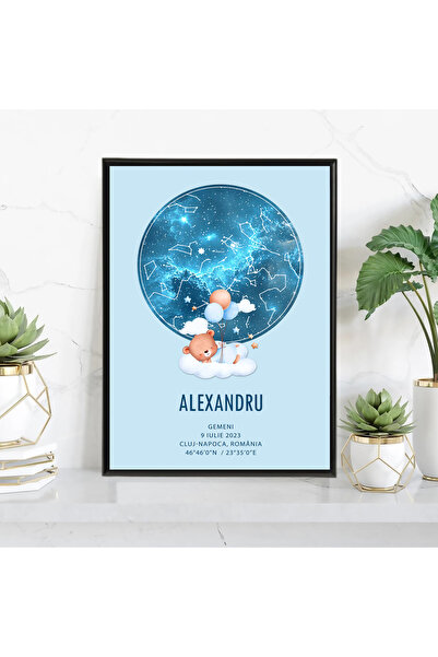 Legendary Gifts Tablou personalizat cu harta stelelor