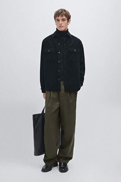 Massimo Dutti Cepli fitilli kadife gömlek ceket