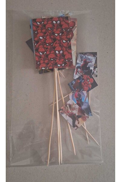 mutluanılarpartievi 10lu Karakterli kürdan ,Cupcake Süsü,Pasta Süsü,Doğum Günü