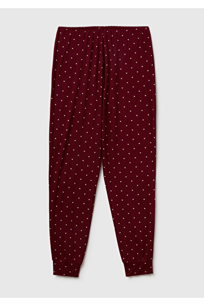 United Colors of Benetton Women's burgundy viscose blend stretch pajama bottoms
