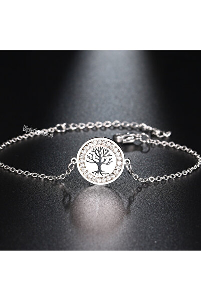 KEVSA Jewelry Brățară din oțel inoxidabil - „Arborele Vieții cu Zirconiu” - BF767