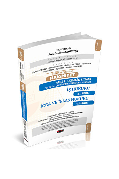 Savaş Yayınevi Orijinal Sorular HAKİMİYET Adli Hakimlik İş Hukuku-İcra İflas ...