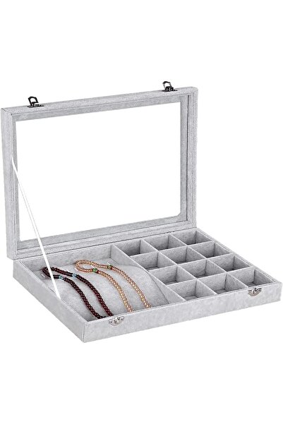 PADOM صينية مجوهرات - منظم مجوهرات متعدد الاستخدامات (مجموعة قلادات من ١٢ شبكة)