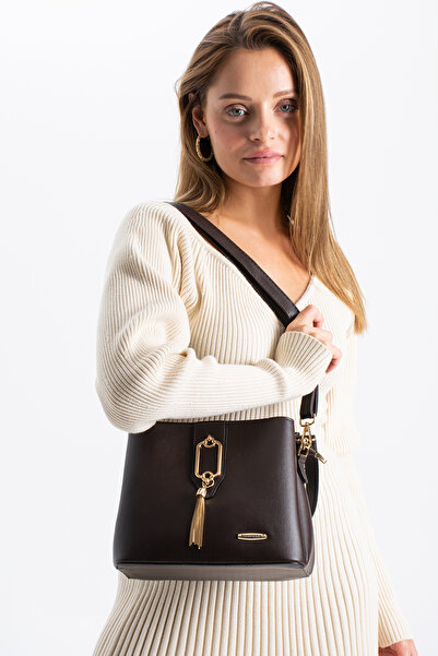 Sanmorris Sn 1438 Women's Shoulder Bag Handbag Arm Bag Daily Brown