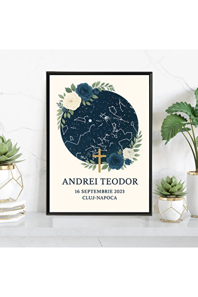 Legendary Gifts Tablou personalizat cu harta stelelor