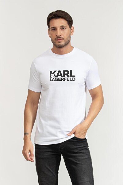 Karl Lagerfeld Erkek Bisiklet Yaka T-Shirt