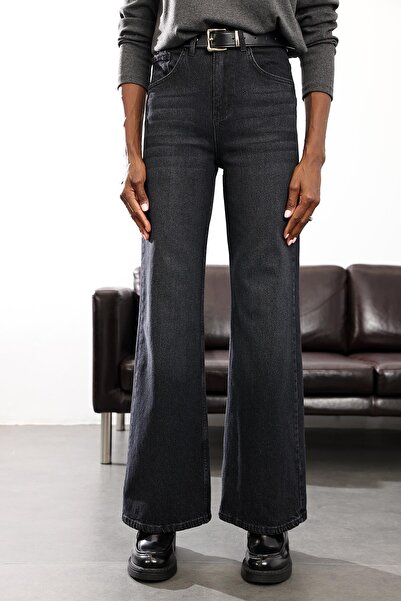 5in1Canpolat Smoked Stretch Fabric Wide Leg Jean