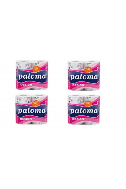 PALOMA Prosoape de hârtie Multi Fun Flexi Cut XL, 3 straturi, pachet de 4 seturi