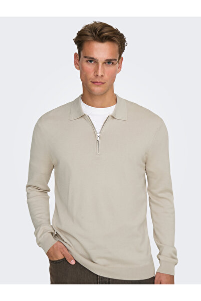 Only & Sons Men's ONSWYLER LIFE REG 14 HALF ZIP POLO KNIT OS22034225-4777834