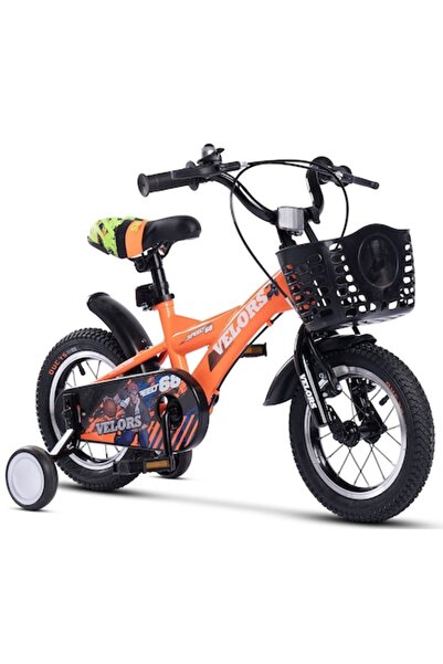 VELORS Bicicletă MTB pentru copii, 14 inch, frână V-brake, roți de antrenamen...