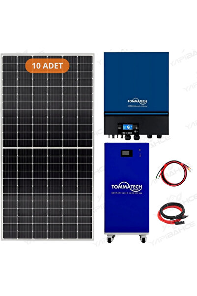 Tommatech Yapı Solar 15 Kw Lityum Akülü 11 kW Mppt İnverterli Hazır Solar Enerji Paketi