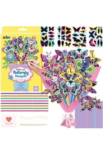 MAKSIK Set buchet fluturi DIY, 4 foi cu fluturi, hârtie decorativă