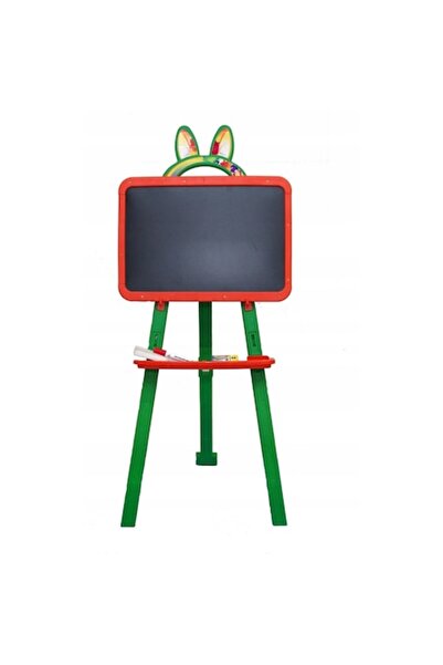 OEM Magnetic and chalk board 2in1, 35x48x7cm, adjustable height 110-130cm, with chalk and marker, red/gr