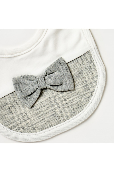 giggles Panelled Bib with Snap Button Closure