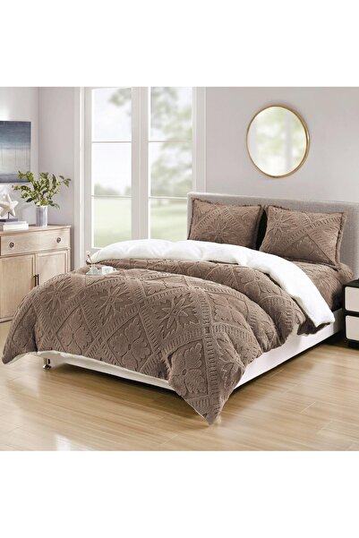 Talis Lenjerie de Pat Cocolino cu blanita, Elastic 180x200 Sigma V18 Maro