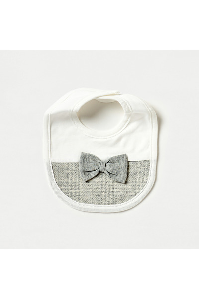 giggles Panelled Bib with Snap Button Closure